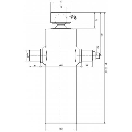 SIŁOWNIK HYDRAULICZNY WYWROTU PRZYCZEPY 6T 1200 mm, 120 cm 4-STOPNIOWY